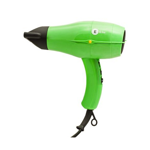 Erika HDR 010 G ФЕН (зеленый) 2200Вт, поток 18 м/с., 1 насадка.
