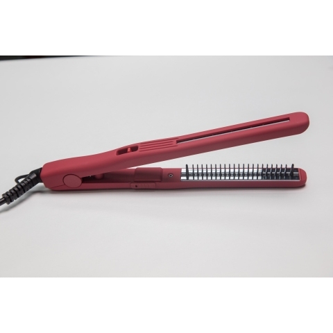 Q1R Be-Uni Professional Утюжок-расческа Про для выпрямления волос с зеркальным титановым покрытием 