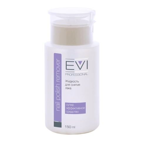 EVI Средство для удаления лака и гель-лака с помпой-дозатором 150 мл.