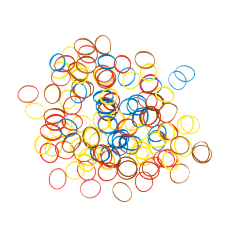 DEWAL RES035 Резинки для волос цветные силиконовые, mix mini (100шт.)