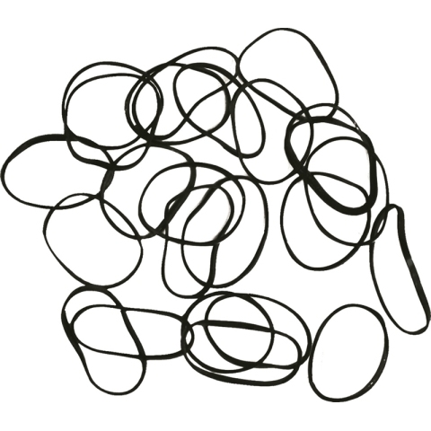 DEWAL RES036 Резинки для волос черные силиконовые, mini (100шт.)