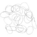 DEWAL RES037 Резинки для волос белые силиконовые, mini (100шт.)