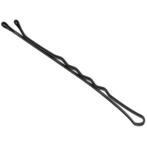 305/24 МАТТ Невидимки Ставвер Карбон черные, волна, 50 мм, 24 шт/упак.