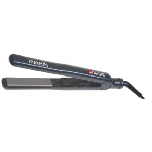 03-66 Щипцы-выпрямители Dewal Gray Titanium, 25*90мм, терморег., титаново-турмалин. покрытие, 105 Вт