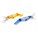 CL2601 Зажимы "Крокодил" цветные, прозрачные (2шт)