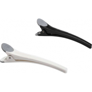 JB0028 Зажимы пластмассовые с резиновой вставкой, черные/белые (6 шт.)