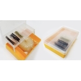 ТИП-4 Коробка жёлтая двухярусная с микролифтом (235*150*65 мм)