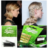 326/24 Невидимки Ставвер золотистые волна 60мм, 24 шт/упак.