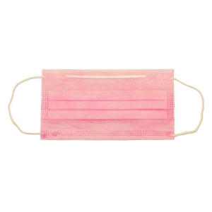 БИНОВИ Маска одноразовая розовая, 1/50 шт. пакет