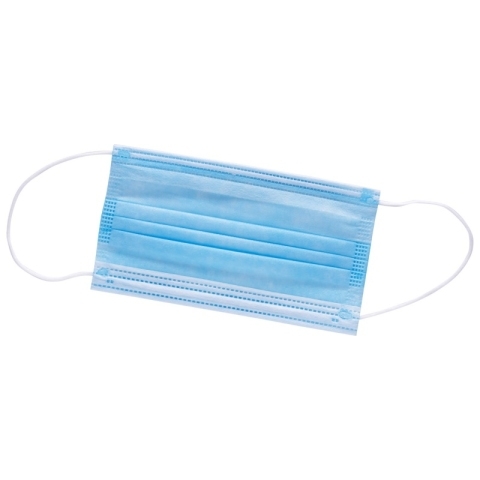 Маска трехслойная на резинках №50