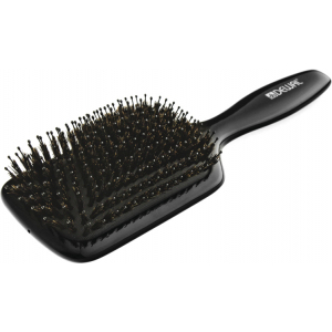 BRWT-60 Щетка массажная DEWAL Black "Лопата" деревянная, натуральная щетина+ пластиковый штифт, 11 рядов