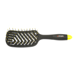 BNN-82 Щетка массажная DEWAL BANANA black прямоугольная, пластиковый штифт, 13 рядов