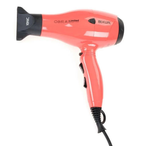 03-119 Coral DEWAL Фен Limited Edition, 2000 Вт, 2 насадки, ионизация