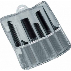 СО-6137РВТ-SI DEWAL Набор расчесок карбон, 6 шт