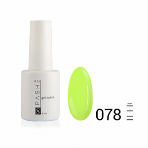 Цветной гель-лак PASHE №078 Зеленый опал, 9 мл.