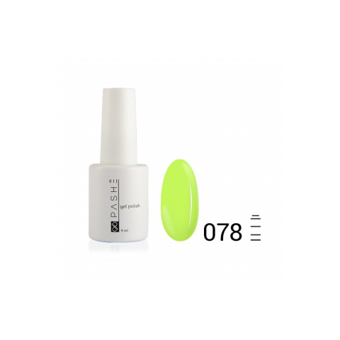 Цветной гель-лак PASHE №078 Зеленый опал, 9 мл.