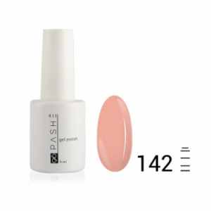 Цветной гель-лак PASHE №142 Розовый персик, 9 мл.