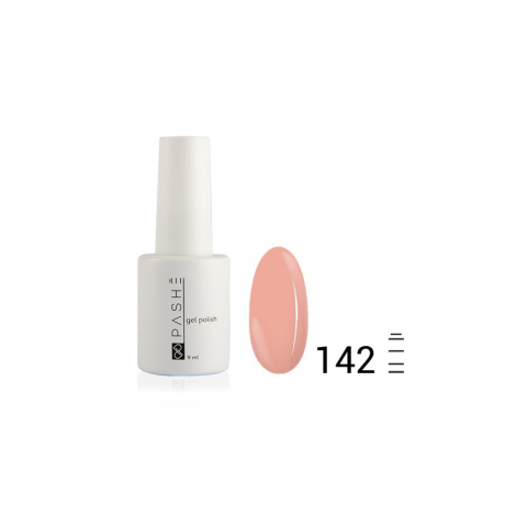 Цветной гель-лак PASHE №142 Розовый персик, 9 мл.