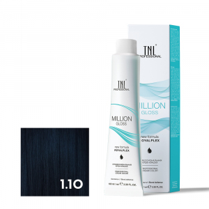 TNL 1.10 Крем-краска для волос Million Gloss, иссиня-черный,100 мл.