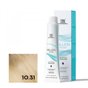 TNL 10.31 Крем-краска для волос Million Gloss, платиновый блонд золотистый бежевый, 100 мл.