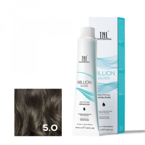 TNL 5.0 Крем-краска для волос Million Gloss, светлый коричневый, 100 мл.