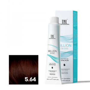 TNL 5.64 Крем-краска для волос Million Gloss, светлый коричневый красный медный, 100 мл.