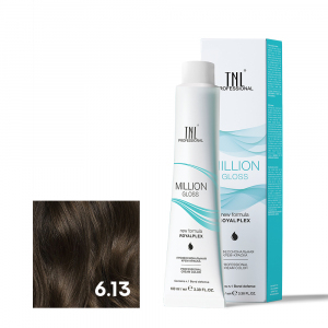 TNL 6.13 Крем-краска для волос Million Gloss, темный блонд бежевый, 100 мл.