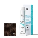 TNL 6.15 Крем-краска для волос Million Gloss, темный блонд пепельный махагоновый, 100 мл.