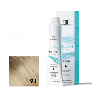 TNL 9.1 Крем-краска для волос Million Gloss, очень светлый блонд пепельный, 100 мл.