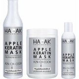 Halak Рабочий состав Apple КЕРАТИН восстановление и выпрямление волос, 1000 мл.