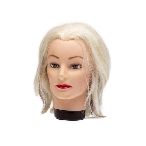 M-4151К Голова "блондинка", волосы 20-30 см, натуральные волосы