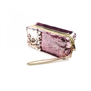 364800 Пенал с пайетками Русалка розовый/медный