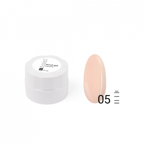 Акригель для наращивания ногтей PASHE №05 камуфляж бежевый, 10 мл.