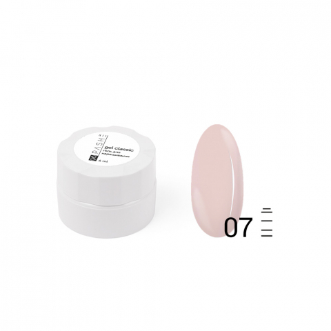 Гель для наращивания ногтей PASHE №07 камуфлирующий какао бежевый, 10 мл.