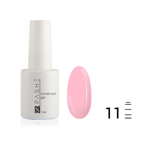 Моделирующий гель PASHE №11 камуфлирующий мягко-розовый, 9 мл.