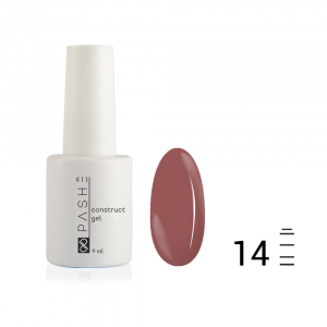 Моделирующий гель PASHE №14 камуфлирующий красно-розовый, 9 мл.