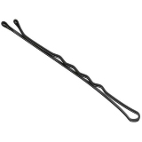 306/60 МАТТ Невидимки Ставвер Карбон черные, волна, 60 мм, 60 шт/упак.