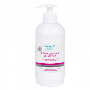 DGP Крем для рук и ногтей с кератином, маслом чайного дерева и серебром, 500 мл.