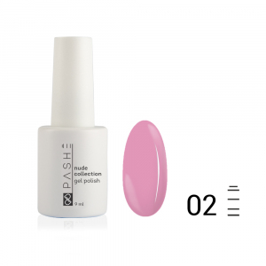 Гель-лак PASHE Nude Collection №02 камуфлирующий розовый, 9 мл.