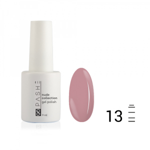 Гель-лак PASHE Nude Collection №13 камуфлирующий дымчато-розовый, 9 мл.