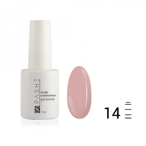 Гель-лак PASHE Nude Collection №14 камуфлирующий бежевый, 9 мл.