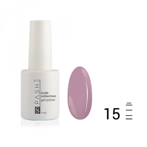 Гель-лак PASHE Nude Collection №15 камуфлирующий светло-сиреневый, 9 мл.