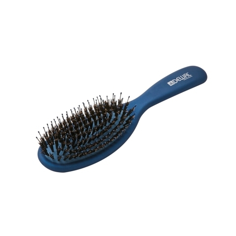 BREX702 Щетка массажная DEWAL Exception на подушке, с нейлон.штифтом, натур.щетина, 9 рядов