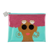 BG-2 Dewal Косметичка Модница, мятная, 22*16,5*1,5 см