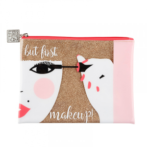 BG-1 Dewal Косметичка Модница, золотистая, 22*16,5*1,5 см