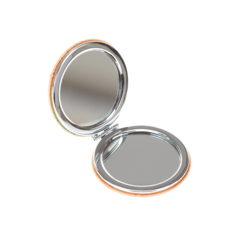 MR-21 DEWAL Зеркало карманное круглое Смайлик улыбка, 60*60*0,9 мм