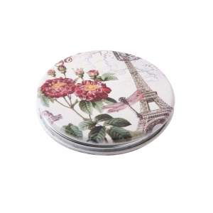 MR-10 DEWAL Зеркало карманное круглое Парижская мода, d 6 см
