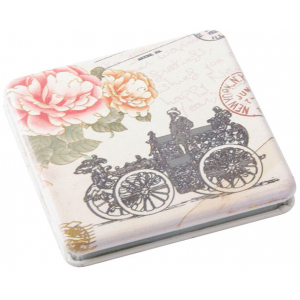 MR-9 DEWAL Зеркало карманное квадратное Парижская мода