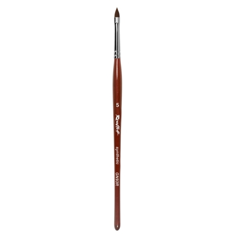 GN93R Кисть для геля Синтетика коричневая Лепесток №3
