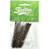 С365/20 МАТТ Шпильки Ставвер Карбон коричневые, волна, 65 мм, 20 шт./упак.